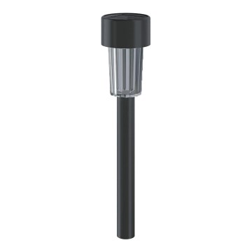 Aigostar - Iluminação solar LED com sensor soumraku LED/0,006W/1,2V 40 mAh 29,5 cm preto 6500K IP44
